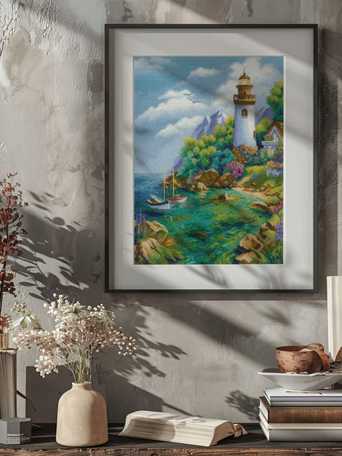 Quiet Harbor — RIOLIS siuvinėjimo rinkinys Nr. 2188 (30×40 cm, 31 spalva)