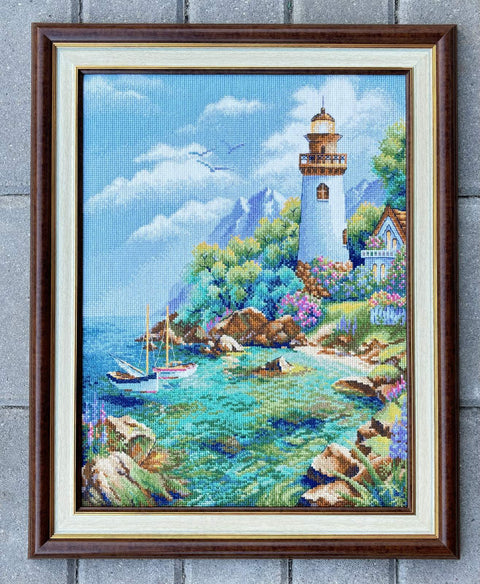 Quiet Harbor — RIOLIS siuvinėjimo rinkinys Nr. 2188 (30×40 cm, 31 spalva)