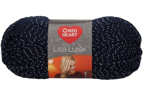 Red Heart Lisa Lurex 50g, sp. 10 juoda - kaSiulai.lt