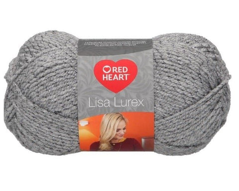 Red Heart Lisa Lurex 50g, sp. 9 šviesiai pilka - kaSiulai.lt