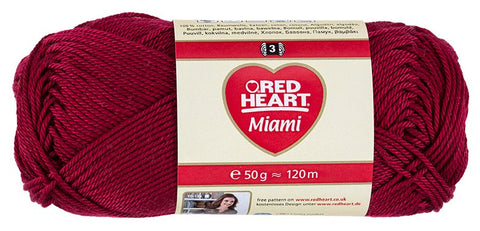 RED HEART MIAMI - spalva 00129 - 10X50g. (10vnt. pakuotė) - kaSiulai.lt