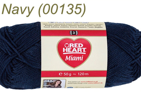 RED HEART MIAMI - spalva 00135 - 10X50g. (10vnt. pakuotė) - kaSiulai.lt