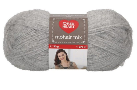 Red Heart Mohair Mix Pilka 50g - kaSiulai.lt