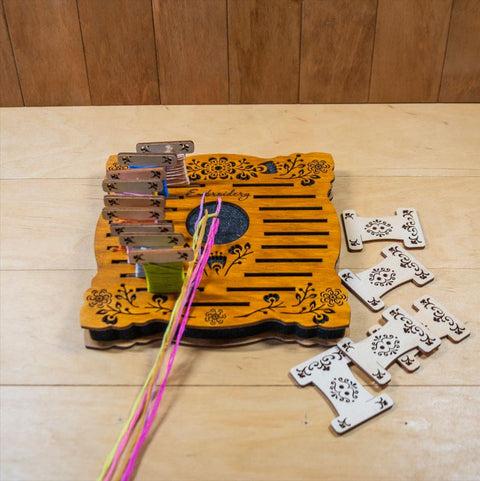 Siūlų ričių organizatorius, 19 vietų, 17,5 x 17,5 cm