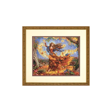 Rudens fėja (35 x 30 cm) - DIMENSIONS siuvinėjimo kryželiu rinkinys - kaSiulai.lt