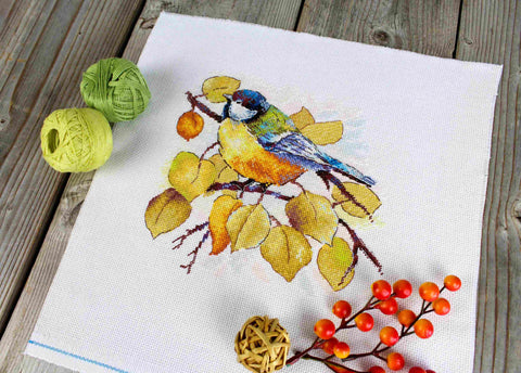 Rudens miško kryželiu siuvinėjimo komplektas 18×19 cm – mėgėjams - kaSiulai.lt
