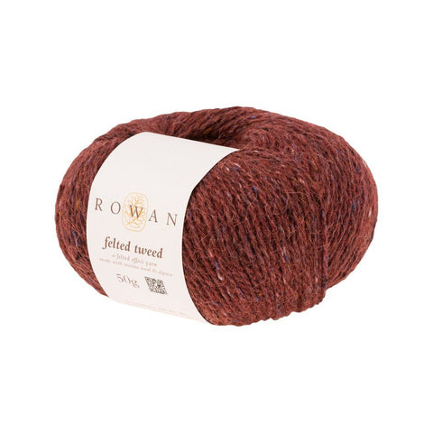Rūdos raudona Nr.: 196 - ROWAN FELTED TWEED siūlai. (Merino ir alpakos vilna) - kaSiulai.lt