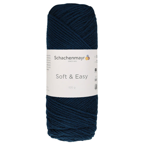 Schachenmayr Soft & Easy Žalsvai Mėlyna 100g - kaSiulai.lt