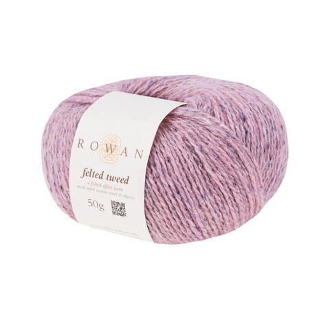 Šerkšno rožinė Nr.: 185 - ROWAN FELTED TWEED siūlai. (Merino ir alpakos vilna) - kaSiulai.lt