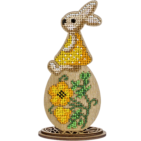 PRECIOSA karoliukų siuvinėjimo rinkinys ant perforuotos faneros su stovu — Wonderland Crafts