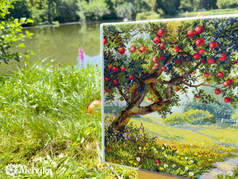 Siuvinėjimas kryželiu „Senoji obelis“, 29,5 × 38,5 cm - kaSiulai.lt