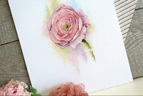 Siuvinėjimas kryželiu "Švelnūs vėdrynai" — audinys Linda 27, DMC 17 spalvų - kaSiulai.lt