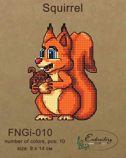 Siuvinėjimo karoliukais rinkinys "Voverė" — dekoratyvus paveikslas ir rankdarbis - kaSiulai.lt