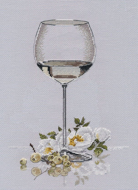 Siuvinėjimo komplektas kryželiu „Baltoji naktis“ 17×25 cm - kaSiulai.lt