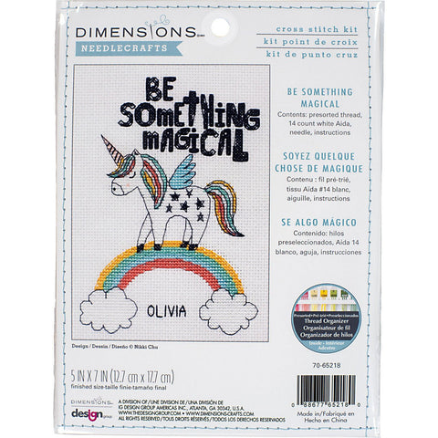 Siuvinėjimo komplektas kryželiu „Be Something Magical“, 14 ct balta Aida, 12,7×17,7 cm - kaSiulai.lt