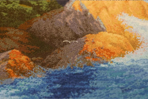 Siuvinėjimo komplektas kryželiu „Laivo nuolauža“ 41,3 × 51,3 cm - kaSiulai.lt