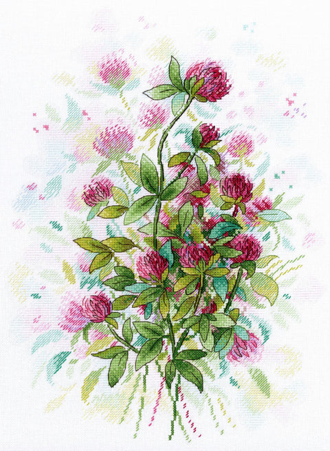 Siuvinėjimo komplektas kryželiu „Medingas dobilas“ (DMC, Zweigart) 33×23 cm - kaSiulai.lt