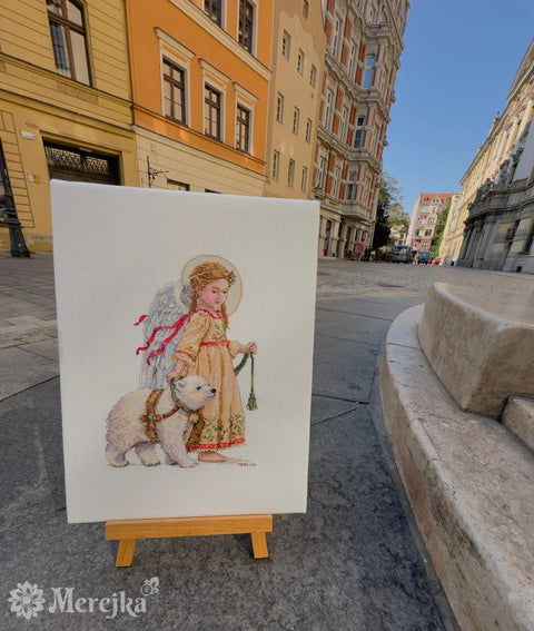 Siuvinėjimo komplektas kryželiu „Žiemos vidurys“, 20 × 27 cm - kaSiulai.lt
