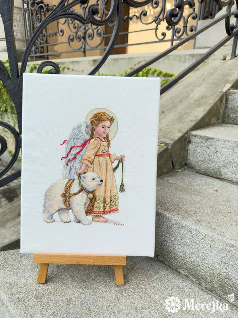 Siuvinėjimo komplektas kryželiu „Žiemos vidurys“, 20 × 27 cm - kaSiulai.lt