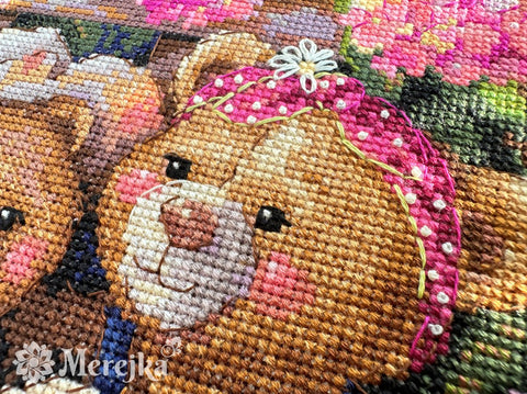 Siuvinėjimo komplektas „Sodo bičiuliai“, 21 × 24,5 cm - kaSiulai.lt