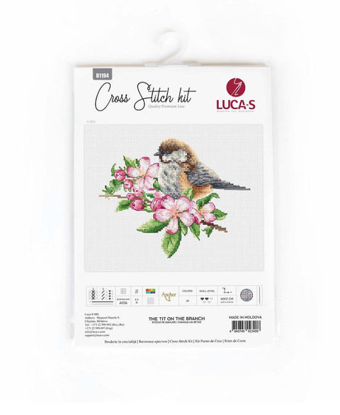 Zylė ant šakelės — kryželių siuvinėjimo rinkinys Luca-S