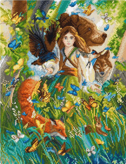 Kryželių siuvinėjimo rinkinys „Magiška draugystė“ paveikslui 23x30 cm