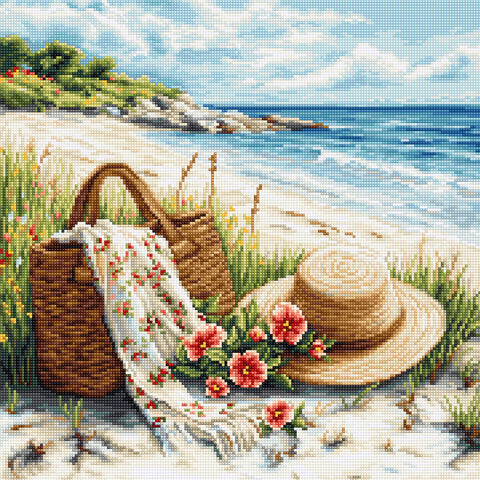 Siuvinėjimo kryželiu rinkinys „Vasaros aidas“ 29 x 29 cm, Aida 16 ct