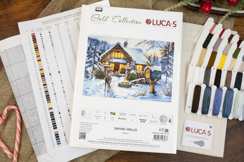 Siuvinėjimo kryželiu rinkinys „Pasakyk labas“ 52 x 35 cm
