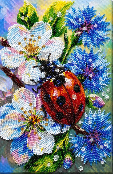 Siuvinėjimo karoliukais rinkinys „Tarp rugiagėlių“ 16 x 24 cm