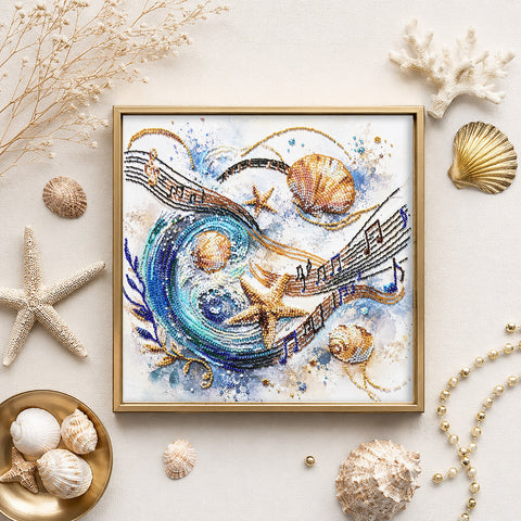 Siuvinėjimo karoliukais rinkinys „Jūros sonata“ 25 x 25 cm