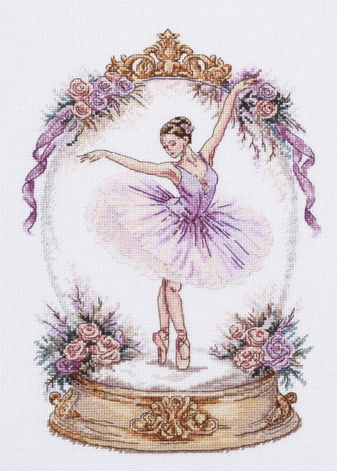 Siuvinėjimo kryželiu rinkinys su karoliukais „Gracijos įsikūnijimas“ 17 x 25 cm