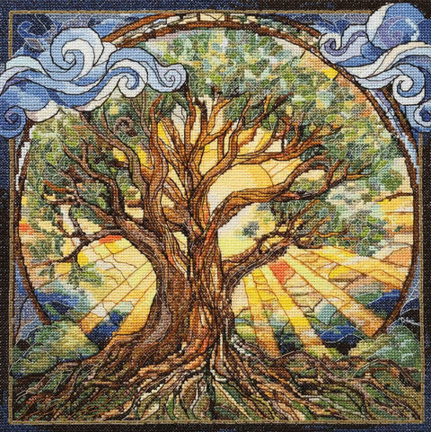 Siuvinėjimo kryželiu rinkinys „Amžinasis medis“ 28 x 28 cm