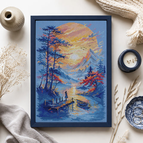 Siuvinėjimo kryželiu rinkinys „Vidinė ramybė“ 27 x 38 cm