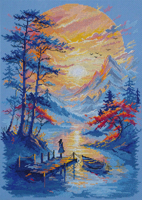 Siuvinėjimo kryželiu rinkinys „Vidinė ramybė“ 27 x 38 cm