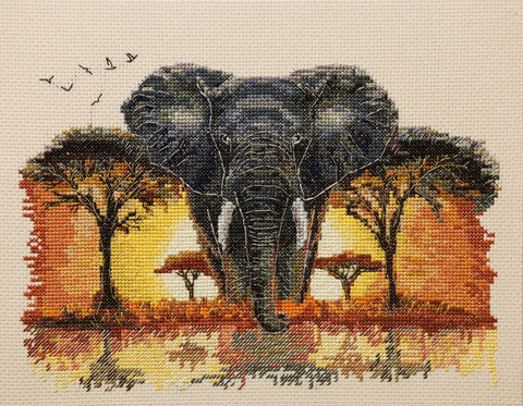 Siuvinėjimo kryželiu rinkinys „Savanos valdovas“ 24 x 17 cm