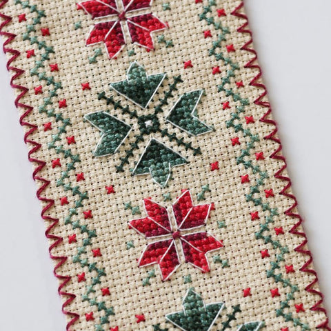 Siuvinėjimo kryželiu rinkinys knygos skirtukui „Gėlių talismanas“ 6,5 x 18 cm