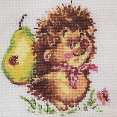 Siuvinėjimo rinkinys Alisa 0-02 "Ežiukas" (13x13cm) - kaSiulai.lt