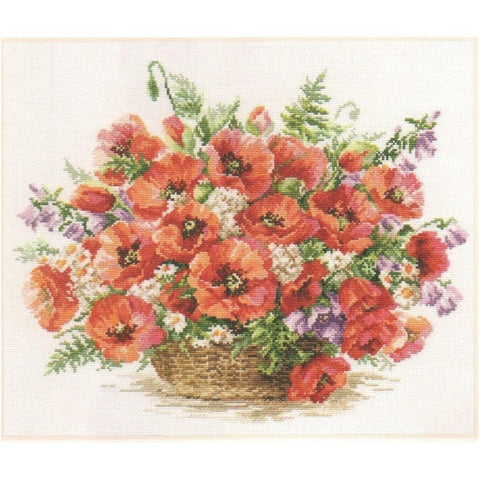 Siuvinėjimo rinkinys Alisa "Aguonų pintinė" 2-28 (40x30 cm) - kaSiulai.lt