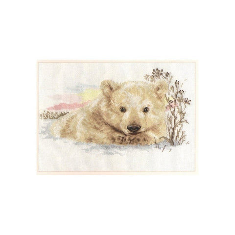 Siuvinėjimo rinkinys Alisa "Baltasis meškiukas" 1-19 (27x16 cm) - kaSiulai.lt