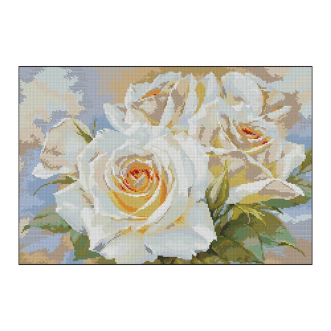 Siuvinėjimo rinkinys Alisa "Baltos rožės" 2-32 (40x27 cm) - kaSiulai.lt
