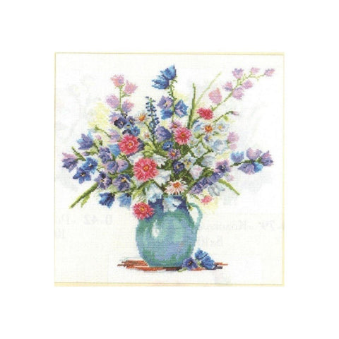 Siuvinėjimo rinkinys Alisa "Pastelinių spalvų vaza" 2-19 (29x29 cm) - kaSiulai.lt