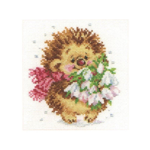 Siuvinėjimo rinkinys Alisa "Pavasariškas ežiukas" 0-89 (11x13 cm) - kaSiulai.lt