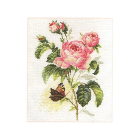 Siuvinėjimo rinkinys Alisa "Rožė ir drugelis" 2-13 (17x25 cm) - kaSiulai.lt
