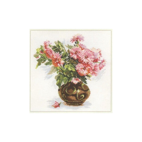 Siuvinėjimo rinkinys Alisa "Rožinė puokštė" 2-09 (26x29 cm) - kaSiulai.lt