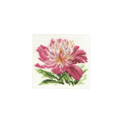 Siuvinėjimo rinkinys Alisa "Rožinis bijūnas" 0-119 (10x11 cm) - kaSiulai.lt