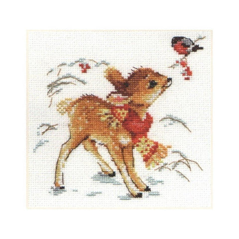 Siuvinėjimo rinkinys Alisa "Stirniukas" 0-100 (14x14 cm) - kaSiulai.lt