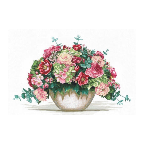 Siuvinėjimo rinkinys Andriana Bouquet With Hydrangea SANB-16 61x41cm - kaSiulai.lt