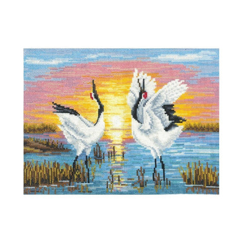 Siuvinėjimo rinkinys Andriana Cranes SANZH-04 26.5x20cm - kaSiulai.lt