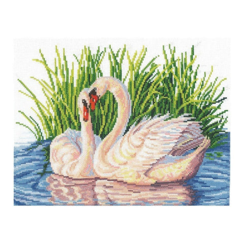 Siuvinėjimo rinkinys Andriana Pair Of Swans SANP-39 26x19.5cm - kaSiulai.lt
