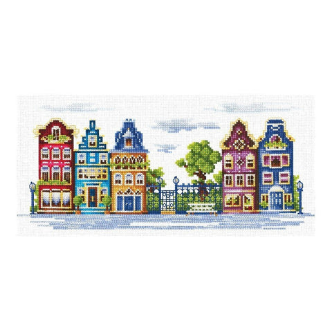 Siuvinėjimo rinkinys Andriana Peaceful Street SANT-12 31X16cm - kaSiulai.lt